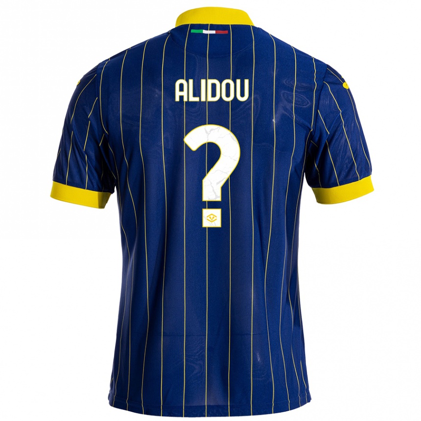 Niño Fútbol Camiseta Faride Alidou #0 Azul Amarillo 1ª Equipación 2024/25