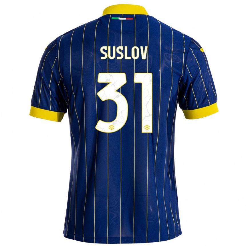 Niño Fútbol Camiseta Tomas Suslov #31 Azul Amarillo 1ª Equipación 2024/25