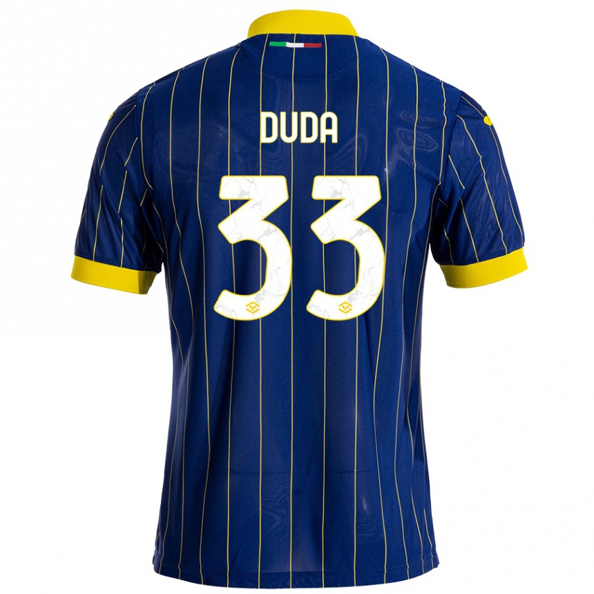 Niño Fútbol Camiseta Ondrej Duda #33 Azul Amarillo 1ª Equipación 2024/25