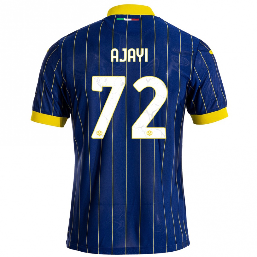 Niño Fútbol Camiseta Junior Ajayi #72 Azul Amarillo 1ª Equipación 2024/25