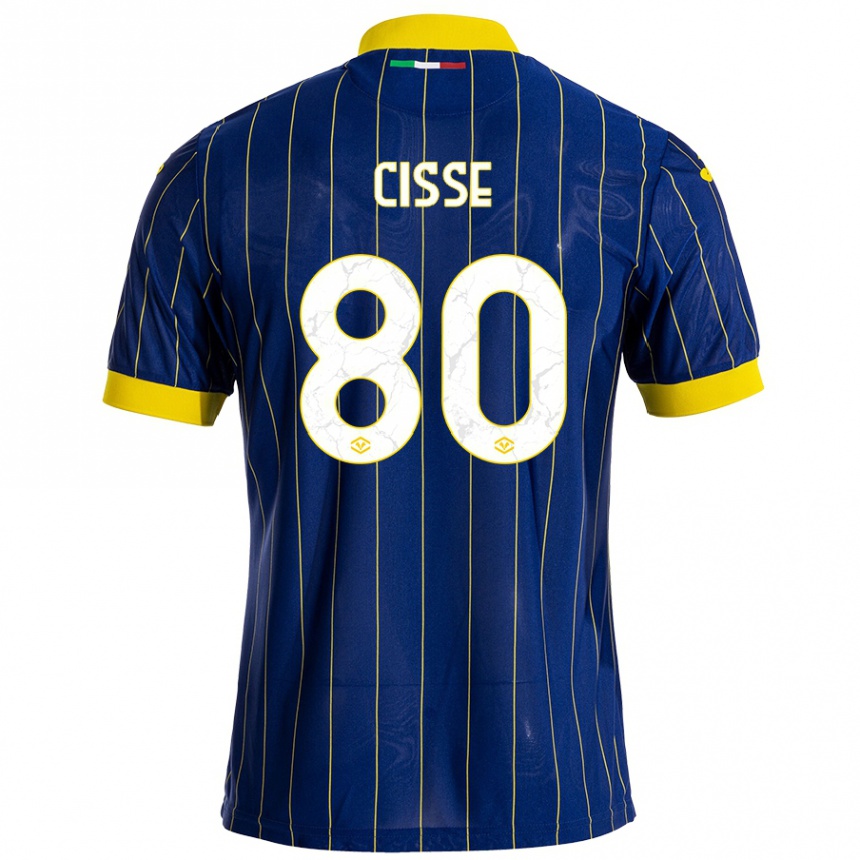 Niño Fútbol Camiseta Alphadjo Cissè #80 Azul Amarillo 1ª Equipación 2024/25