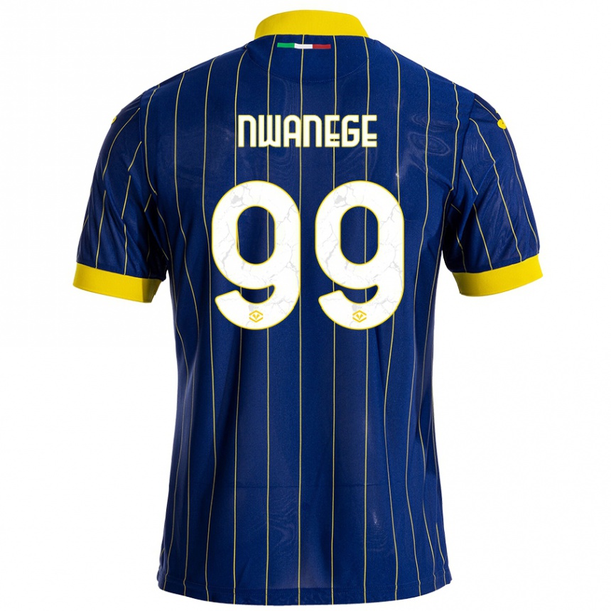 Niño Fútbol Camiseta Karlson Nwanege #99 Azul Amarillo 1ª Equipación 2024/25