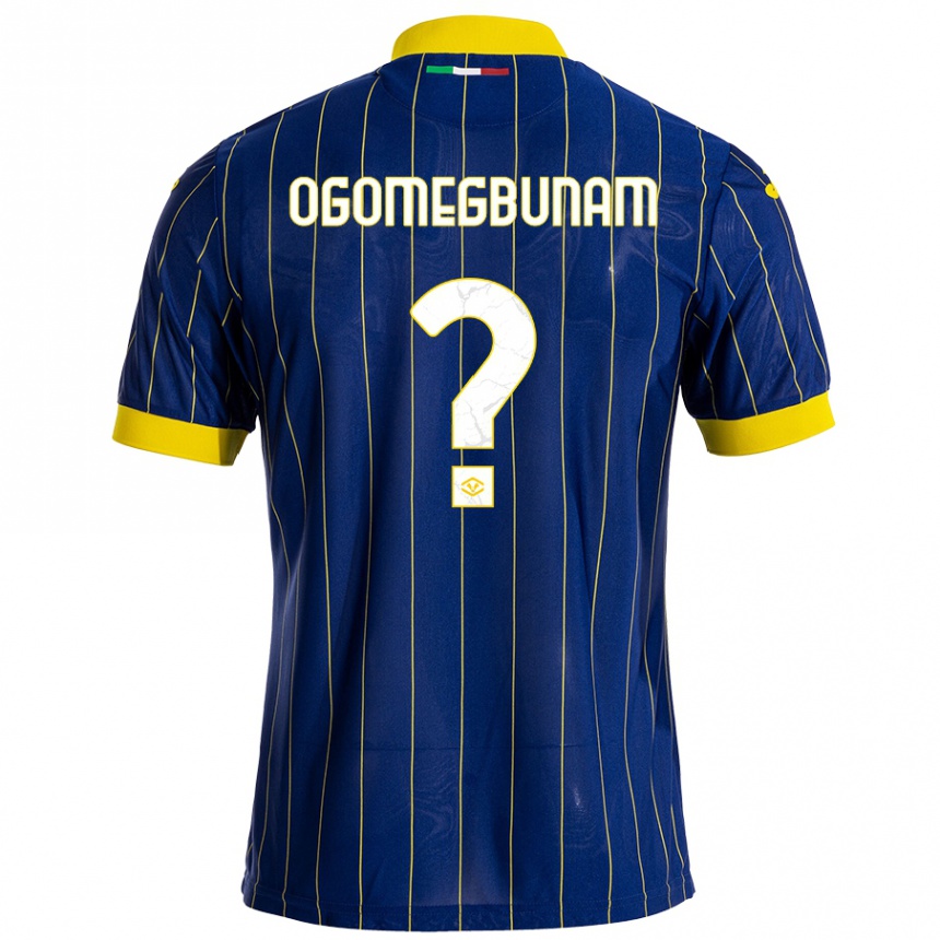 Niño Fútbol Camiseta Izu Ogomegbunam #0 Azul Amarillo 1ª Equipación 2024/25