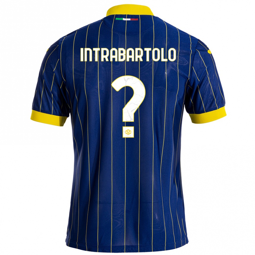 Niño Fútbol Camiseta Denis Intrabartolo #0 Azul Amarillo 1ª Equipación 2024/25