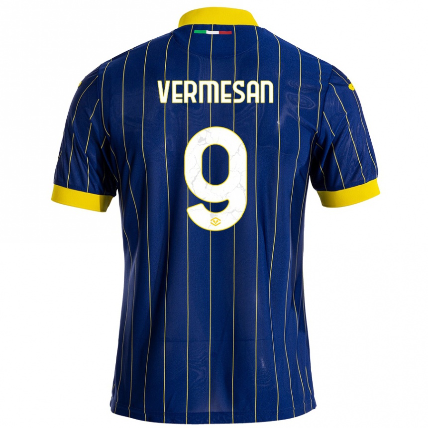 Niño Fútbol Camiseta Ioan Vermesan #9 Azul Amarillo 1ª Equipación 2024/25