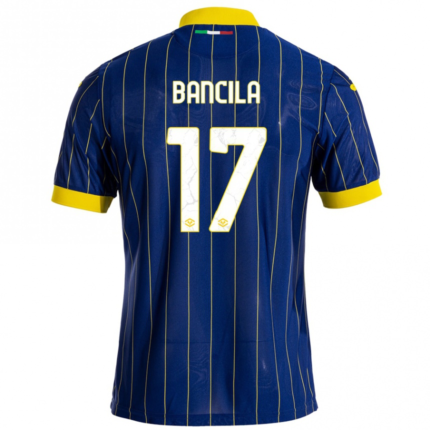 Niño Fútbol Camiseta Darius Bancila #17 Azul Amarillo 1ª Equipación 2024/25