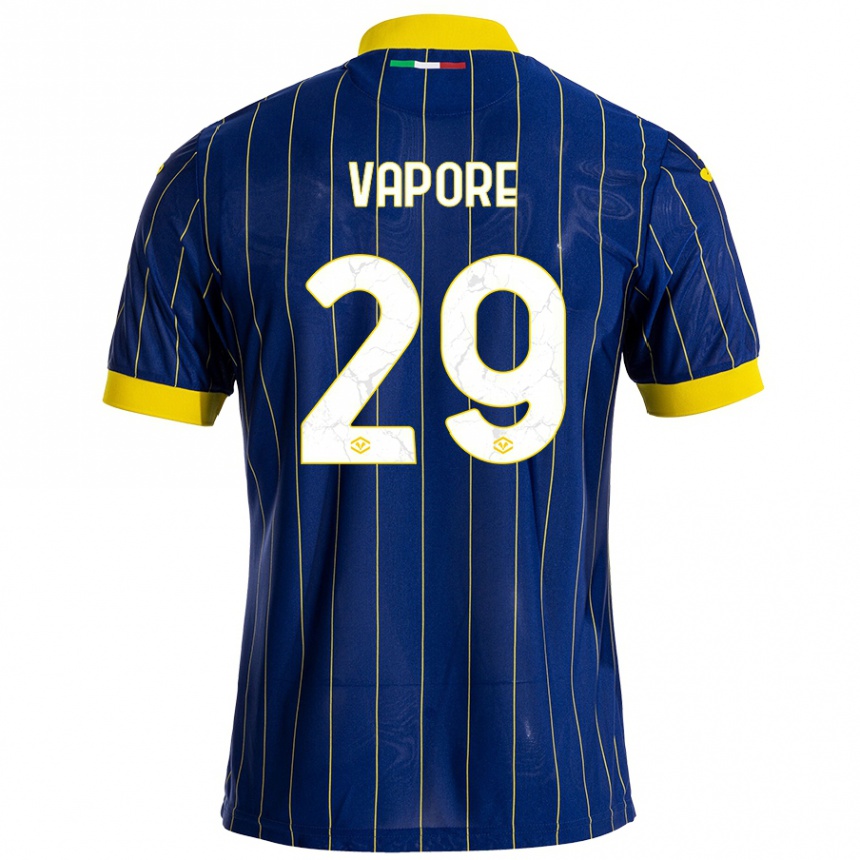 Niño Fútbol Camiseta Angelo Vapore #29 Azul Amarillo 1ª Equipación 2024/25