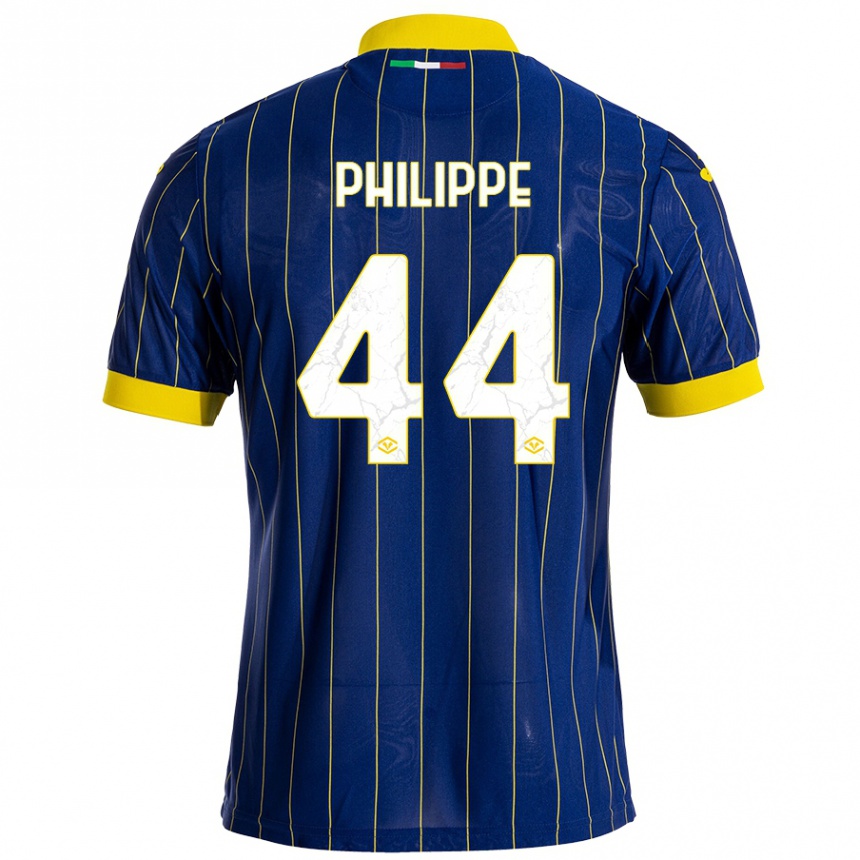 Niño Fútbol Camiseta Mathis Philippe #44 Azul Amarillo 1ª Equipación 2024/25