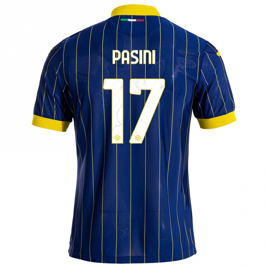 Niño Fútbol Camiseta Veronica Pasini #17 Azul Amarillo 1ª Equipación 2024/25