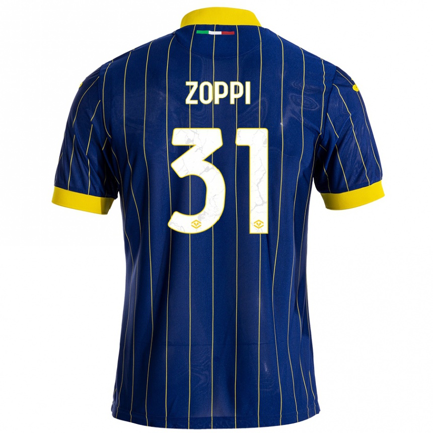 Niño Fútbol Camiseta Sofia Zoppi #31 Azul Amarillo 1ª Equipación 2024/25