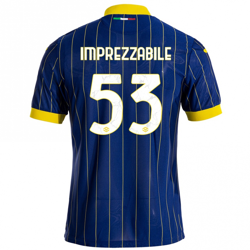 Niño Fútbol Camiseta Francesca Imprezzabile #53 Azul Amarillo 1ª Equipación 2024/25