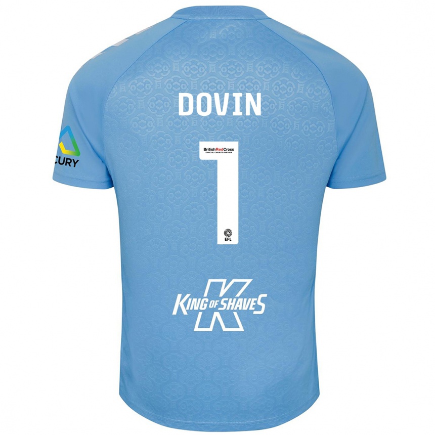 Niño Fútbol Camiseta Oliver Dovin #1 Azul Blanco 1ª Equipación 2024/25