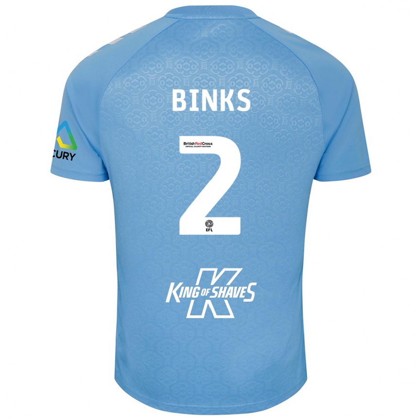 Niño Fútbol Camiseta Luis Binks #2 Azul Blanco 1ª Equipación 2024/25