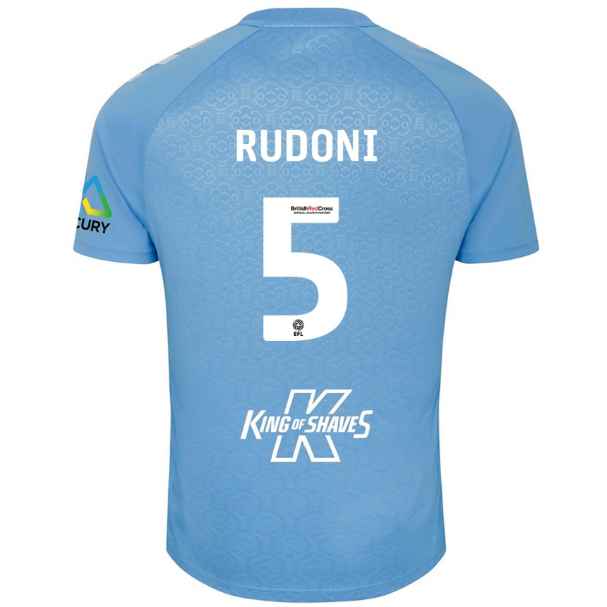 Niño Fútbol Camiseta Jack Rudoni #5 Azul Blanco 1ª Equipación 2024/25