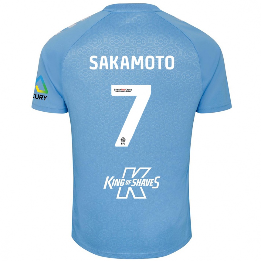 Niño Fútbol Camiseta Tatsuhiro Sakamoto #7 Azul Blanco 1ª Equipación 2024/25