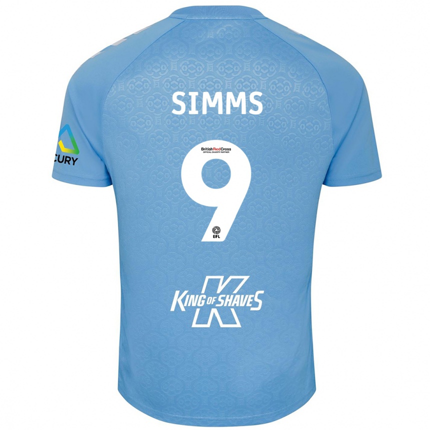 Niño Fútbol Camiseta Ellis Simms #9 Azul Blanco 1ª Equipación 2024/25