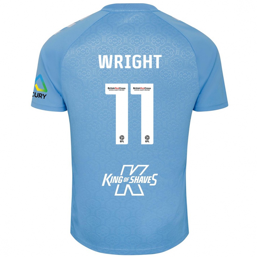 Niño Fútbol Camiseta Haji Wright #11 Azul Blanco 1ª Equipación 2024/25