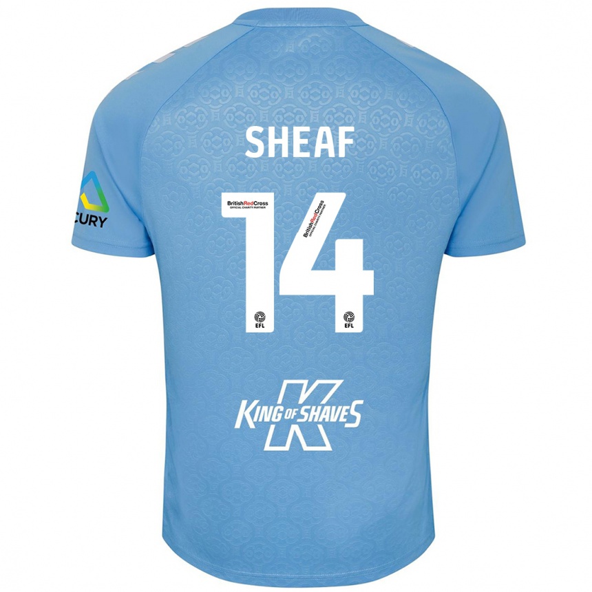 Niño Fútbol Camiseta Ben Sheaf #14 Azul Blanco 1ª Equipación 2024/25