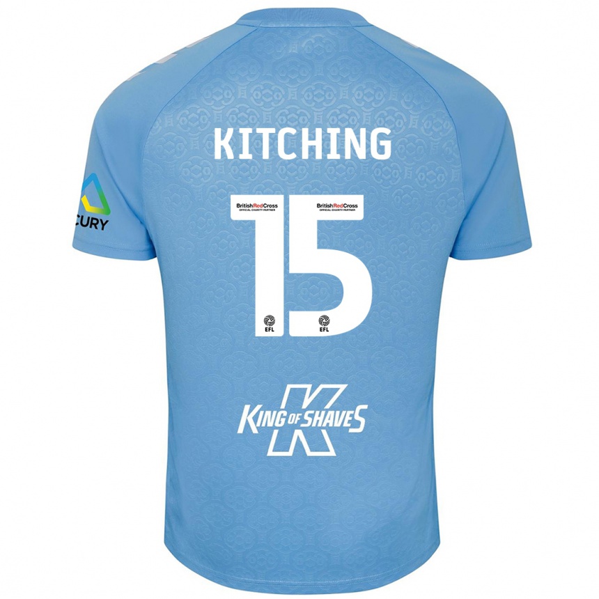 Niño Fútbol Camiseta Liam Kitching #15 Azul Blanco 1ª Equipación 2024/25