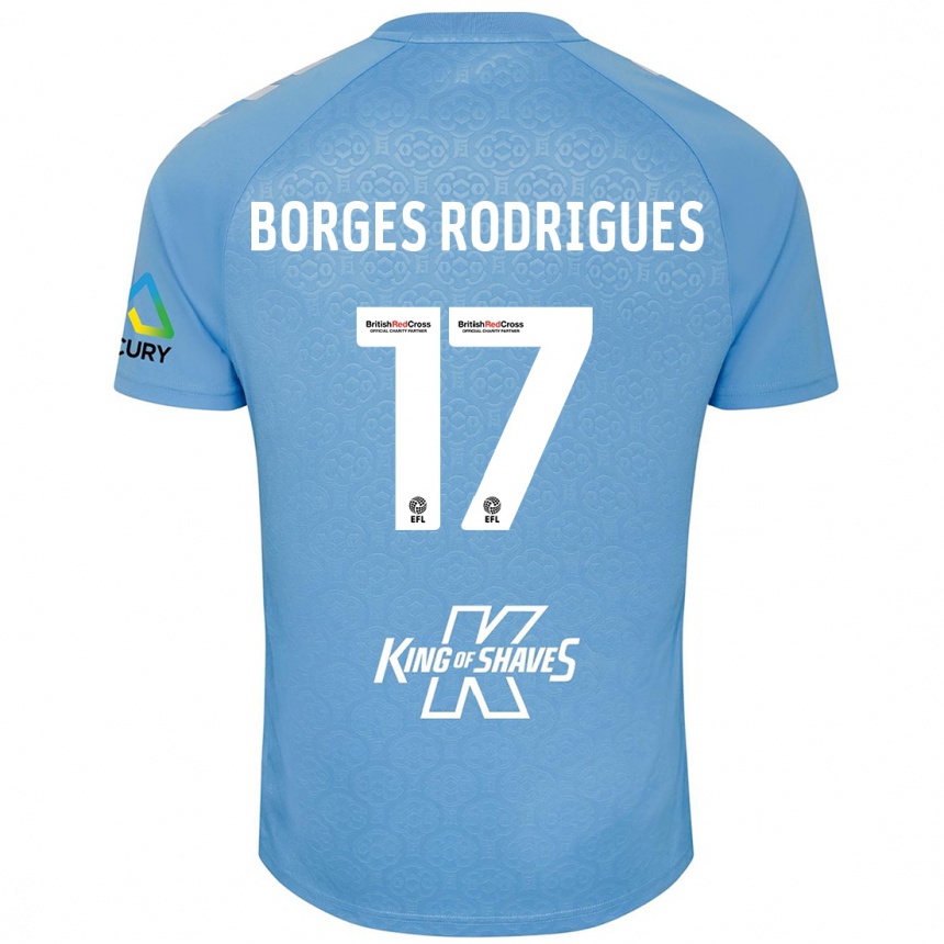 Niño Fútbol Camiseta Raphael Borges Rodrigues #17 Azul Blanco 1ª Equipación 2024/25