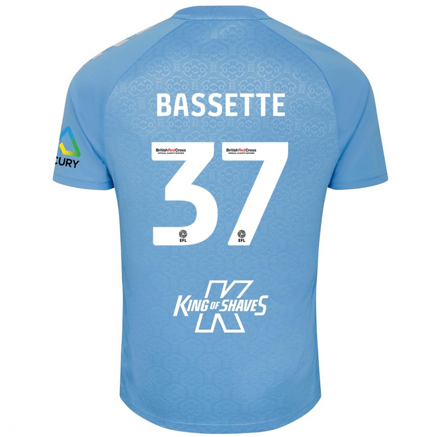 Niño Fútbol Camiseta Norman Bassette #37 Azul Blanco 1ª Equipación 2024/25