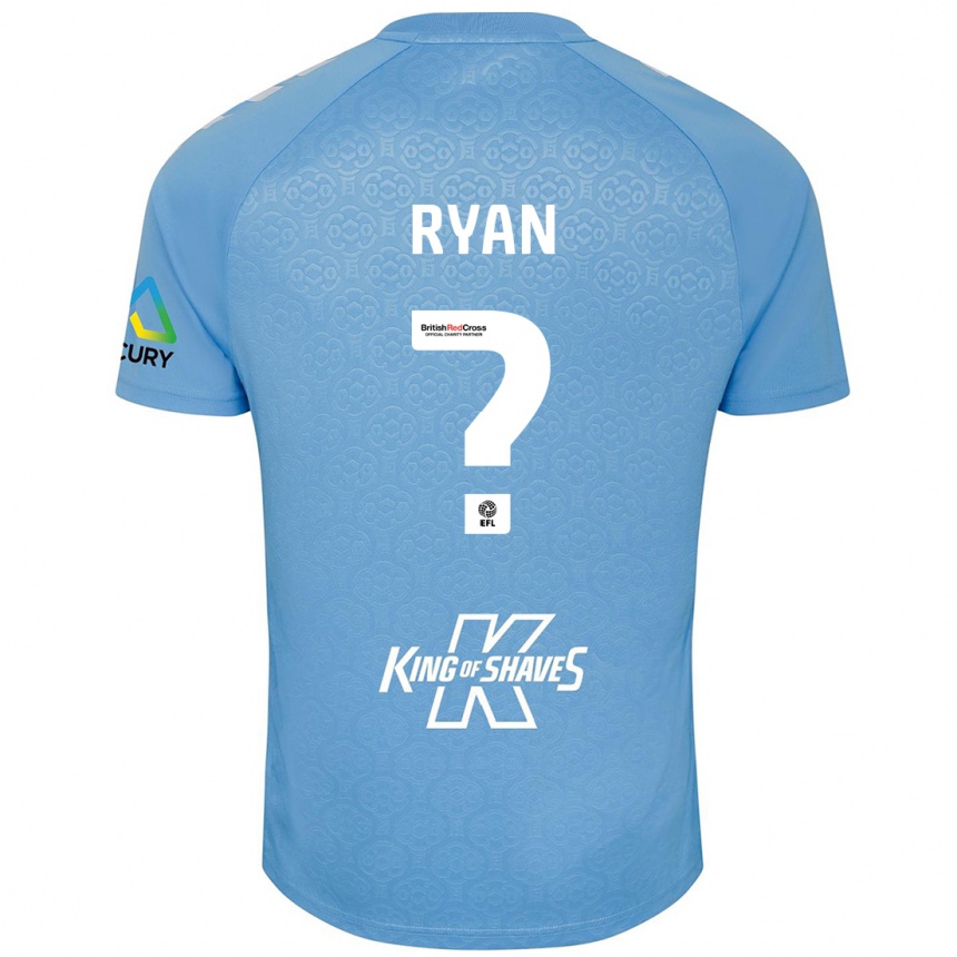 Niño Fútbol Camiseta Kain Ryan #0 Azul Blanco 1ª Equipación 2024/25