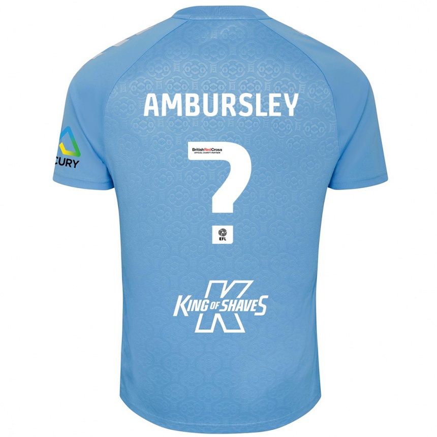 Niño Fútbol Camiseta Conrad Ambursley #0 Azul Blanco 1ª Equipación 2024/25