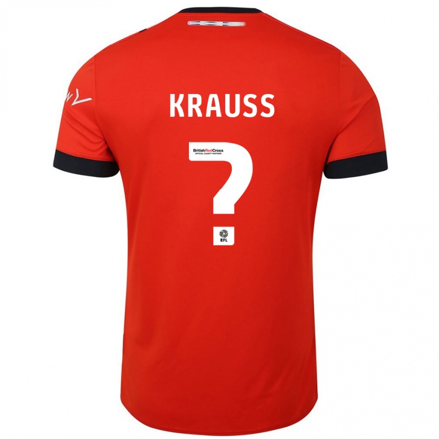 Niño Fútbol Camiseta Tom Krauß #0 Naranja Negro 1ª Equipación 2024/25