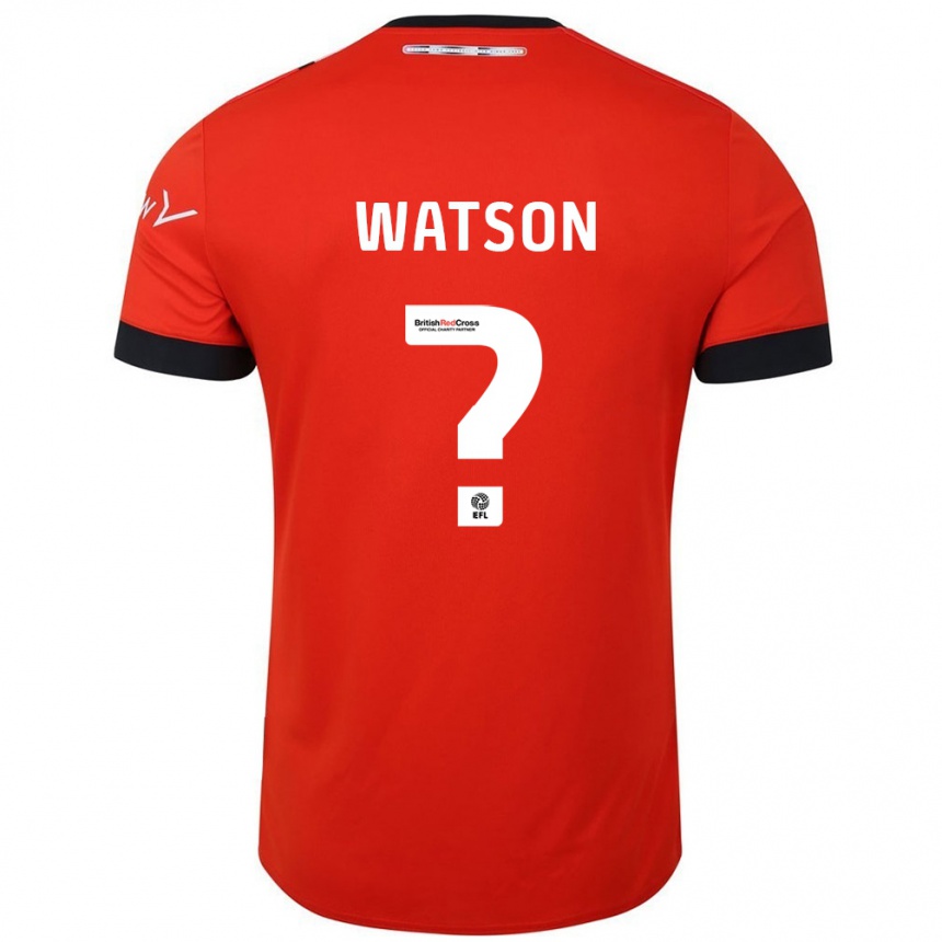 Niño Fútbol Camiseta Louie Watson #0 Naranja Negro 1ª Equipación 2024/25