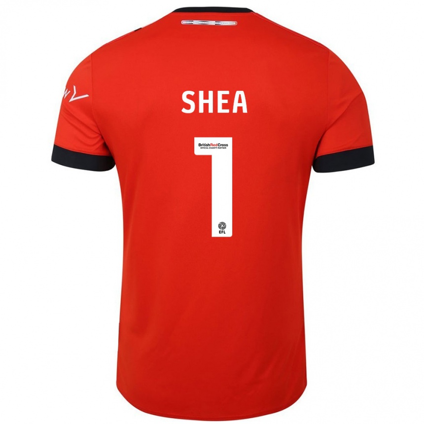 Niño Fútbol Camiseta James Shea #1 Naranja Negro 1ª Equipación 2024/25