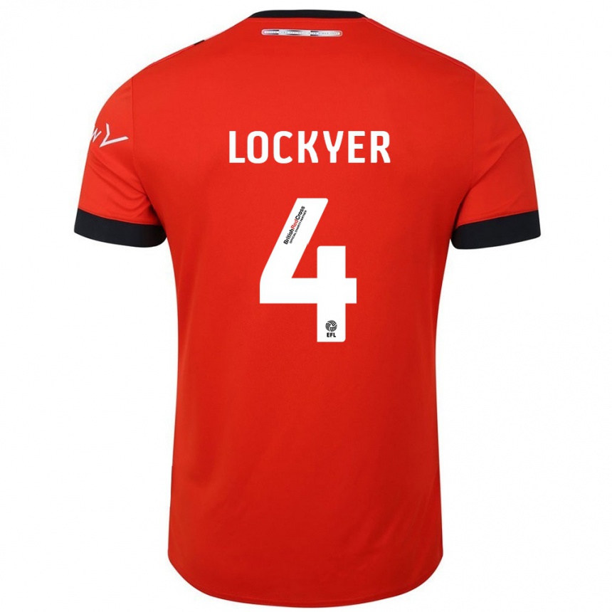 Niño Fútbol Camiseta Tom Lockyer #4 Naranja Negro 1ª Equipación 2024/25