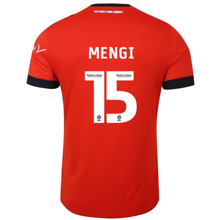 Niño Fútbol Camiseta Teden Mengi #15 Naranja Negro 1ª Equipación 2024/25