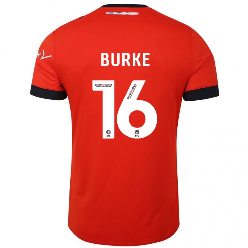 Niño Fútbol Camiseta Reece Burke #16 Naranja Negro 1ª Equipación 2024/25