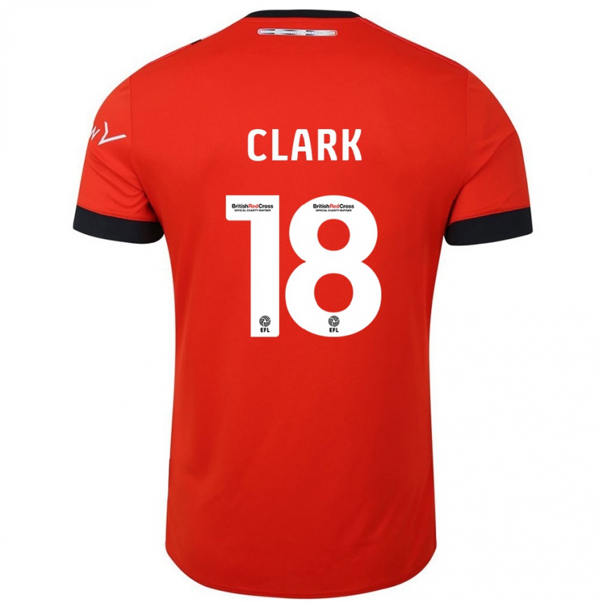 Niño Fútbol Camiseta Jordan Clark #18 Naranja Negro 1ª Equipación 2024/25