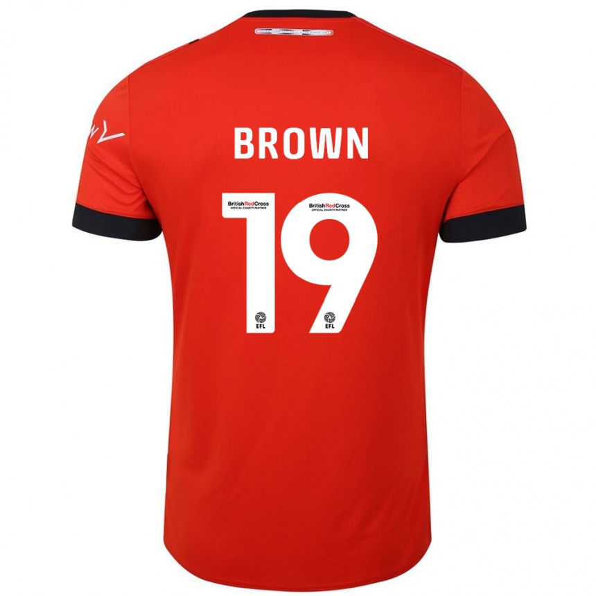 Niño Fútbol Camiseta Jacob Brown #19 Naranja Negro 1ª Equipación 2024/25