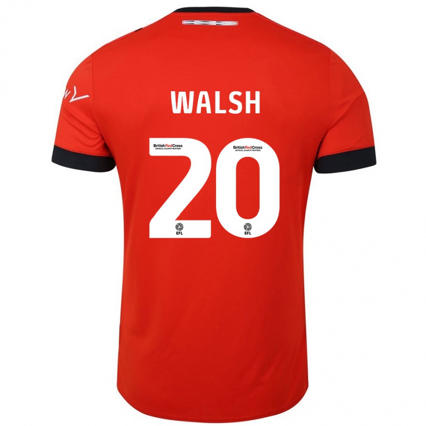 Niño Fútbol Camiseta Liam Walsh #20 Naranja Negro 1ª Equipación 2024/25