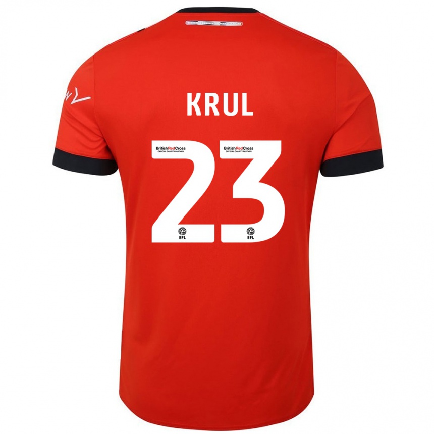 Niño Fútbol Camiseta Tim Krul #23 Naranja Negro 1ª Equipación 2024/25