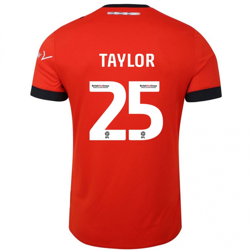 Niño Fútbol Camiseta Joe Taylor #25 Naranja Negro 1ª Equipación 2024/25