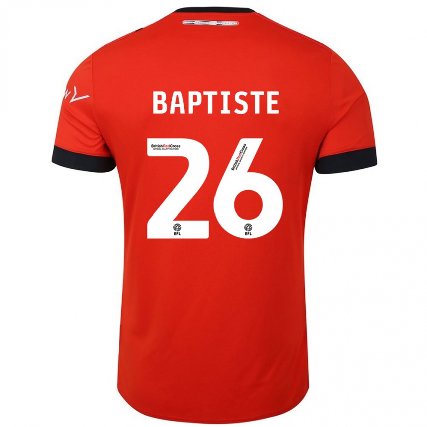 Niño Fútbol Camiseta Shandon Baptiste #26 Naranja Negro 1ª Equipación 2024/25