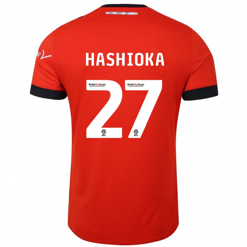 Niño Fútbol Camiseta Daiki Hashioka #27 Naranja Negro 1ª Equipación 2024/25