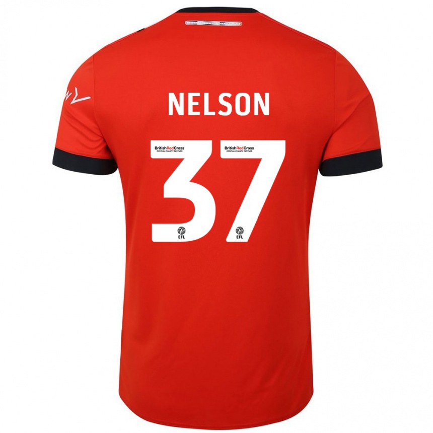 Niño Fútbol Camiseta Zack Nelson #37 Naranja Negro 1ª Equipación 2024/25