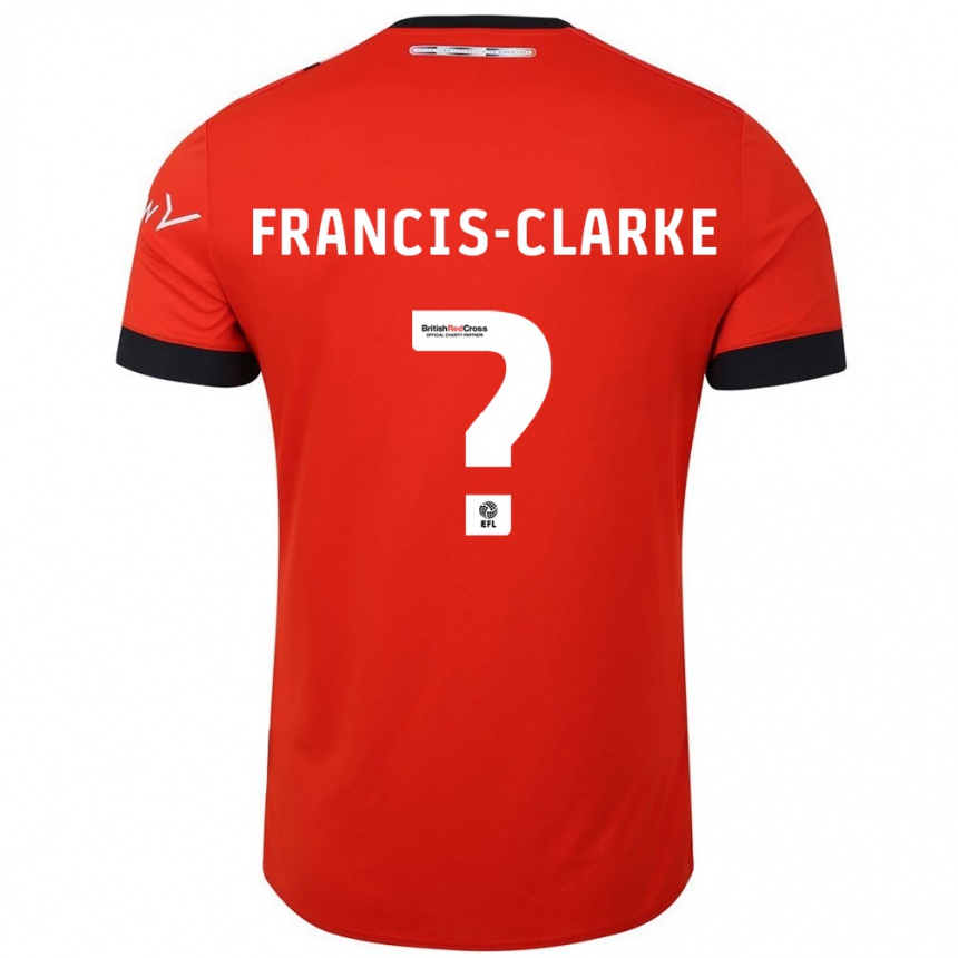 Niño Fútbol Camiseta Aidan Francis-Clarke #0 Naranja Negro 1ª Equipación 2024/25