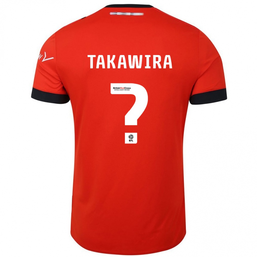 Niño Fútbol Camiseta Matthew Takawira #0 Naranja Negro 1ª Equipación 2024/25