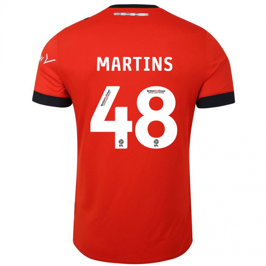 Niño Fútbol Camiseta Dominic Dos Santos Martins #48 Naranja Negro 1ª Equipación 2024/25