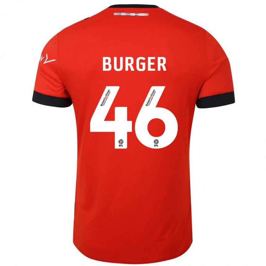 Niño Fútbol Camiseta Jake Burger #46 Naranja Negro 1ª Equipación 2024/25