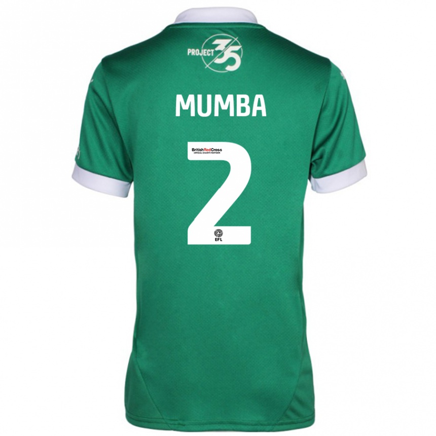 Niño Fútbol Camiseta Bali Mumba #2 Verde Blanco 1ª Equipación 2024/25