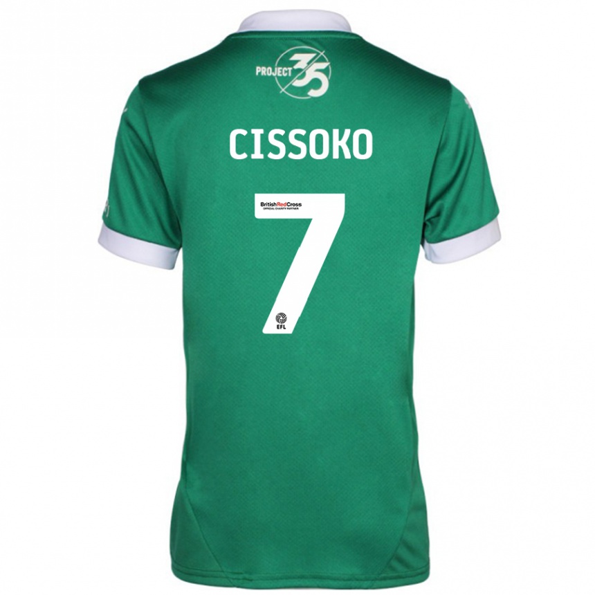 Niño Fútbol Camiseta Ibrahim Cissoko #7 Verde Blanco 1ª Equipación 2024/25