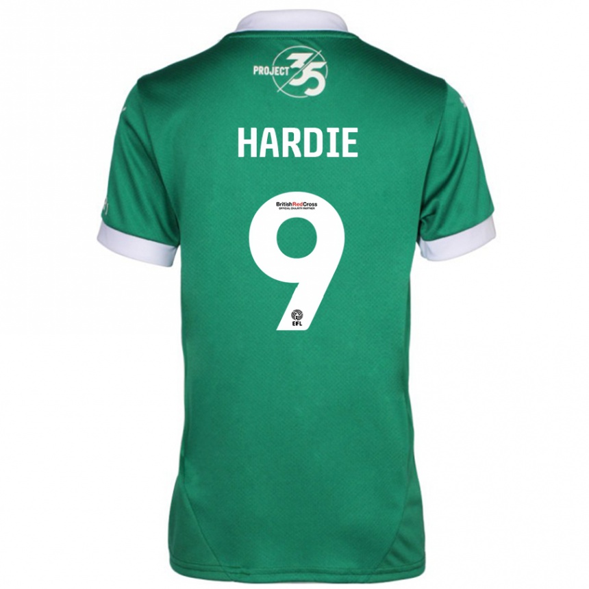 Niño Fútbol Camiseta Ryan Hardie #9 Verde Blanco 1ª Equipación 2024/25