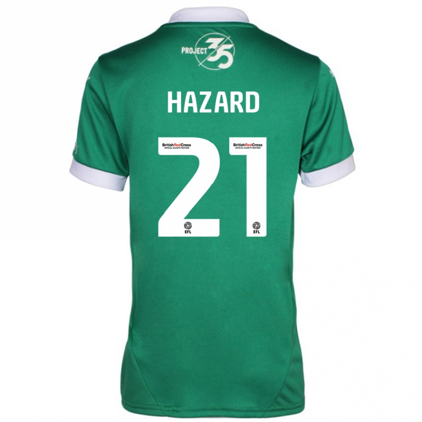 Niño Fútbol Camiseta Conor Hazard #21 Verde Blanco 1ª Equipación 2024/25