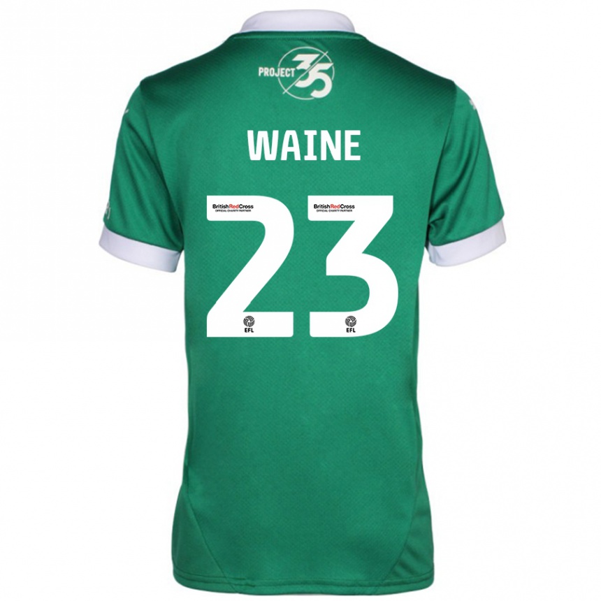 Niño Fútbol Camiseta Ben Waine #23 Verde Blanco 1ª Equipación 2024/25